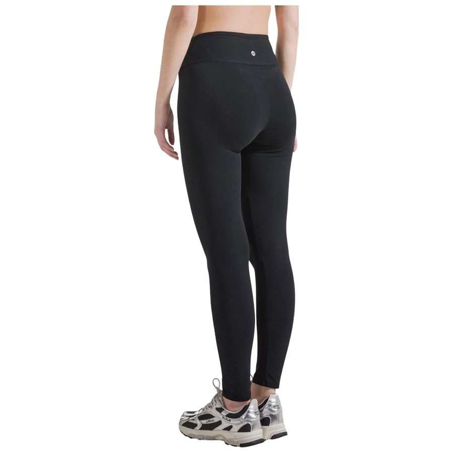 Leggings a vita alta tinta unita nero da donna Deha | D4203610009